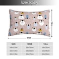 thumbnail image 2 of Pofeuu Cute Hand Drawn Bear Print Polyester Microfiber Plush Pillowcases, Super Soft and Cozy Pillow Case Covers with Envelop Closure（Pillow core not included）-16"x24", 2 of 6