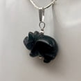thumbnail image 6 of Black Obsidian Pig Pendant Necklace |Semi Precious Stone Jewelry|Silver Pendant|, 6 of 8