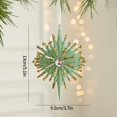 thumbnail image 3 of Decoración de árbol de Navidad con purpurina, hermoso colgante de copo de nieve de alce para árbol de Navidad, decoración para fiesta de Navidad, suministros navideños, 3 of 5