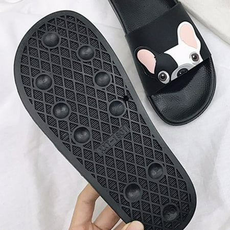 

GENEMA Cute Cartoon Dog Fashion Slide Beach Slipper Flat Shoes Prevent Slippery Slipper