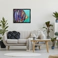 thumbnail image 5 of Stupell Industries Broad Fin Varied Layered Stripes Aquatic Fish Design Painting Jet Black Floating Framed Canvas Print Wall Art, Design by Lisa Morales, 5 of 5