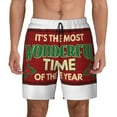 thumbnail image 2 of Picia It's The Most Wonderful Time Of The Year pattern Mens Swim Trunks with Compression Liner Stretch Beach Shorts Quick Dry with Zipper Pockets No-Chafing Board Shorts-XX-Large, 2 of 9