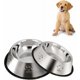 thumbnail image 1 of cuencos para perros de acero inoxidable con fondo de goma antideslizante, cuenco pequeño para mascotas y cuenco de agua, fondo de cuenco de 18 cm, boca de cuenco de 13 cm, 1 of 5