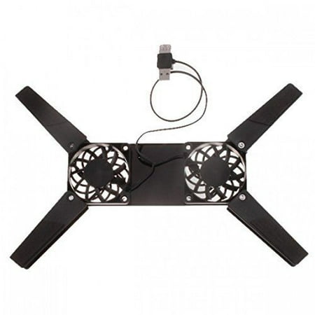 - 2 Pack Mini Portable Folding Cooling Pad Fan for Laptop Notebook Cooler (USB-Powered)