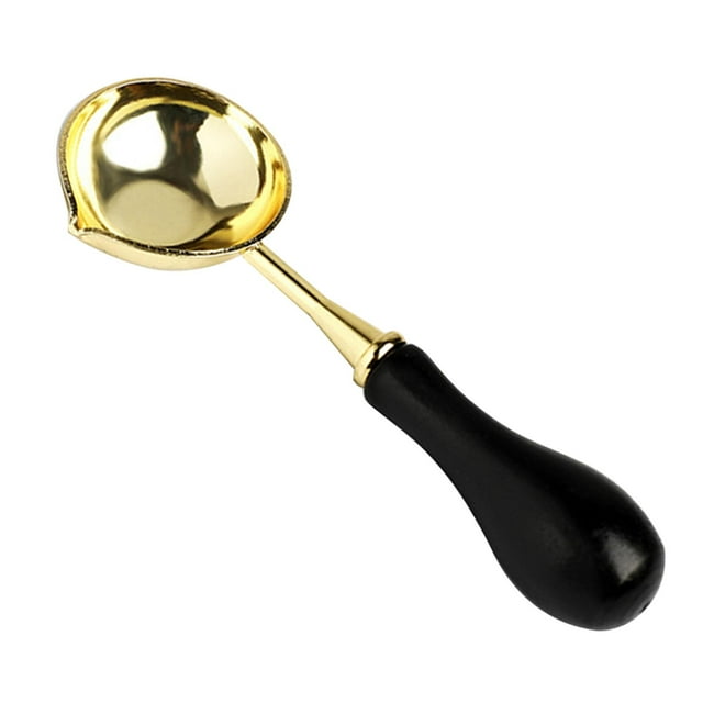 GUOOL Stainless Steel Sealing Spoon for Seal Stamp Envelope Crafts Black