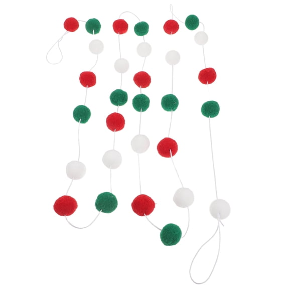 FOMIYES Colorful Pom Pom Garland Christmas Color Decoration 1 Piece