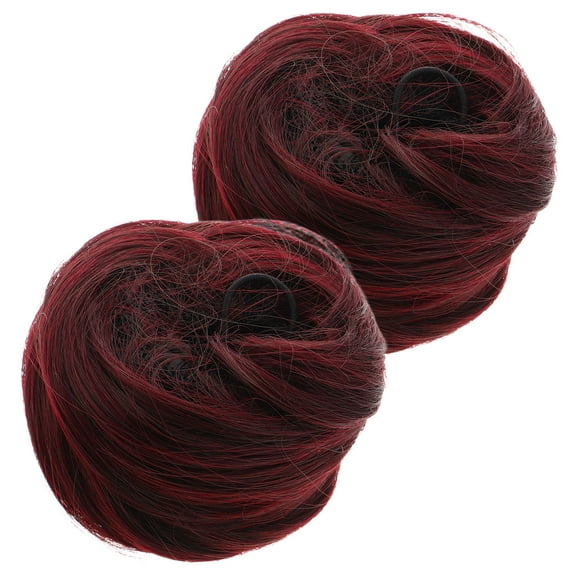 Worgeous 2pcs Clip-On Hair Bun Extensions Women Hair Pieces for Weddings Travel Everyday Hairstyles Updo Hairpieces Stylish Hair Bun