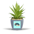 thumbnail image 1 of Chinese Fans Handcraft Literacy Adorn Fake Pineapple Flower Pot Vase Mini Decor, 1 of 3