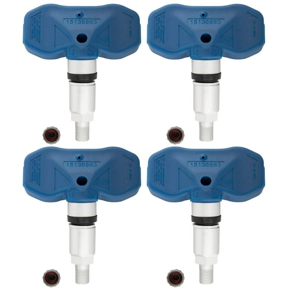BOXI Tire Pressure Sensor TPMS 315MHz for Select American Brand Models for Cadillac Escalade/ESV/EXT for Chevy GMC Sierra/Yukon XL/Avalanche Tahoe Suburban Silverado 1500/2500/3500 15136883 (4-Pack)