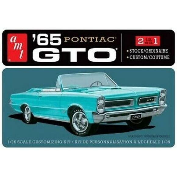 AMT AMT1191M Skill 2 Model 1965 Pontiac GTO 2-in-1 Kit for 1 by 25 Scale Model