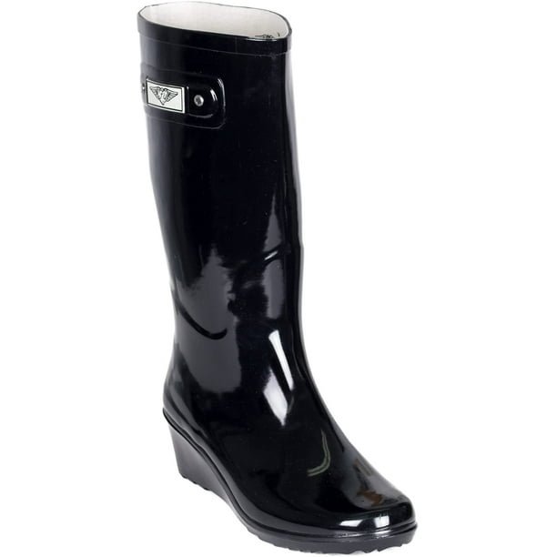 Forever Young Women Wedge Rubber Rain Boots Walmart