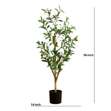 Nearly Natural 3ft. Artificial Olive Tree with Natural Trunk