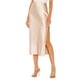 thumbnail image 2 of Falda para Mujer, de Satén de Seda, Elástica, de Cintura Alta, Estilo Informal, de Guepardo. Beige M, 2 of 5