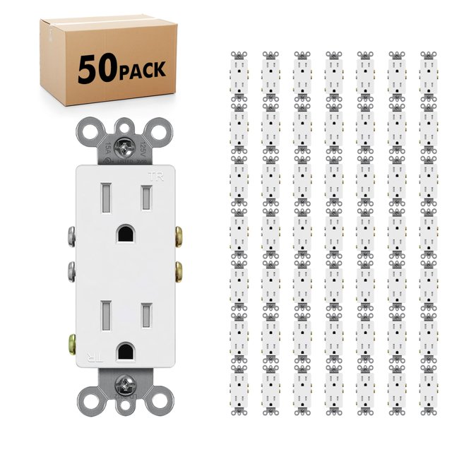 Enchufe para decoración Micmi, 15 A, 125 V, con certificación UL (paquete de 50)