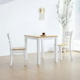 thumbnail image 2 of Livinia Cabin 33.5" Wooden Dining Table/Small Rectangular Modern Farmhouse Solid Wood Kitchen Table Desk (White Oak), 2 of 7