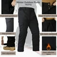 thumbnail image 2 of TRGPSG Men's Winter Snow Outdoor Cargo Pants 4 Pockets Warm Thermal Windproof Hiking Pants,Black 38, 2 of 4