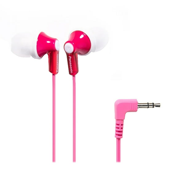 Panasonic ErgoFit Earphones, Neodymium Drivers, RP-HJE120 (Pink), RP-HJE120-P