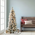 thumbnail image 2 of Puleo International 4.5 ft. Pre-Lit Flocked Portland Pine Pencil Artificial Christmas Tree, 2 of 5