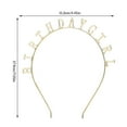thumbnail image 5 of Sonducket Diadema con letras para cumpleaños, diadema para chicas jóvenes, suministros creativos para fiestas en forma de letras, diademas para mujer Accesorio para el cabello Dorado Sonducket AP008889-01B, 5 of 5