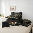 thumbnail image 6 of Manfei Teens Bohemian Crow Bedding Comforter Set 7pcs, Tribal Gothic Animal Queen Bedding Sets, Hippie Groovy Flower Reversible Queen Sheet Sets, Microfiber Bedroom Decor, 6 of 8
