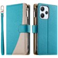 thumbnail image 3 of Funda cartera GANGXUN para Xiaomi Redmi 12 4G/5G , cuero PU con tarjetero, cremallera, correa de mano, soporte y protección 936°, 3 of 6