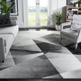 thumbnail image 2 of SAFAVIEH Porcello Jayme Geometric Area Rug, Light Grey/Charcoal, 6'7" x 6'7" Square, 2 of 8