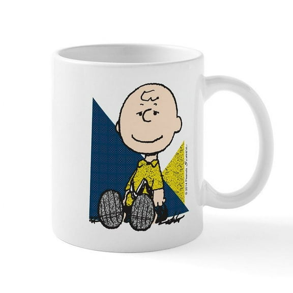 CafePress - Charlie Brown Sitting Ceramic Mug - 11 oz Ceramic Mug - Novelty Coffee Tea Cup