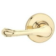 thumbnail image 2 of Kwikset Dorian Polished Brass Steel Passage Lever 3 Right or Left Handed, 2 of 3