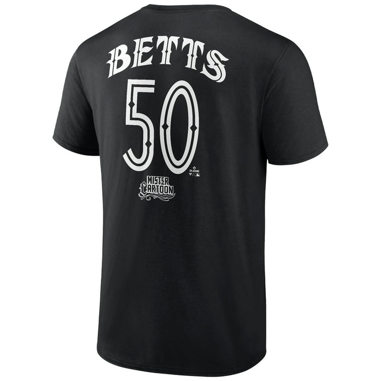 Men's Mookie Betts Black Los Angeles Dodgers Mister Cartoon