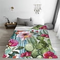 thumbnail image 4 of Yibo Dark Wild Forest Watercolor Mushrooms Blanket Vegetables Flowers Mushroom Gifts Vintage Spring Summer Soft Lightweight Flannel Blanket for Bed Sofa Living Room Travel Valentines Gifts, 4 of 6