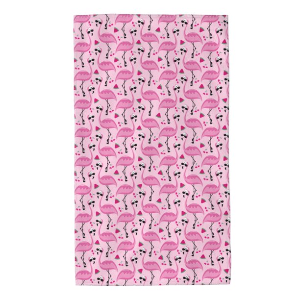Balery Cool Flamingos Toalla de Microfibra Premium con Estampado – 27.5x16 pulgadas, Alta Absorción, Suave y Aterciopelada, Secado Rápido