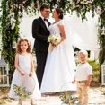 thumbnail image 2 of 12PCS 12in Metal Floral Hoop Centerpiece Ribbon 12 Wood Stands, 2 of 5