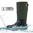 thumbnail image 6 of HISEA Men's Rubber Rain Boots with Steel, Shank Slip-Resistant Waterproof, Green, US Size 9, 6 of 10