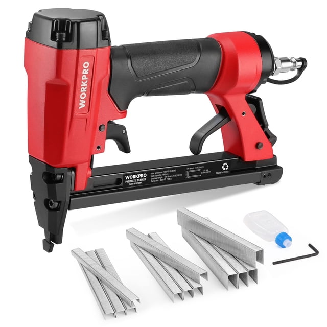 Engrapadora neumática WORKPRO 7116 para tapicería de calibre 22