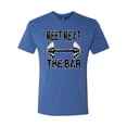 thumbnail image 2 of Wild Bobby, Meet Me at The Bar, Gym/Workout, Men Premium Tri Blend Tee, Vintage Royal, Large, 2 of 4