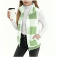 thumbnail image 6 of Gubotare Kids Fleece Vest Kids Fleece Vest Lightweight Sleeveless Vest Waistcoat Outerwear with Pocket Size 15-16 (Green,15-16 Years), 6 of 9
