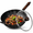 12.6" (32cm), variant on 11.8" (30cm) Carbon Steel Nonstick Flat Bottom Wok with Lid and Beech Wood Handle