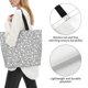 thumbnail image 3 of Balery Dice Cubes Bolsa Tote Estilo Estético con Cremalleras, Bolsa de Hombro, Bolsa de Compras Grande y Plegable, 3 of 8