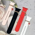 thumbnail image 3 of ALMNVO 1/4Pack Christmas Decoration Compatible with Apple watch band iWatch/Galaxy watch 5/4/3 Bracelet Silicone Strap Accessories Jewelry Decorative Ornament metal gloves Charms, 3 of 7