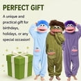 thumbnail image 2 of Fuzzy Pajamas Big Mouth Monster Onesie | Funny Monster Onesies ,Cartoon Cute Full-Body Sleepwear with Soft Fabric, Pajama Party & Cozy Sleepwear Gift, 2 of 7