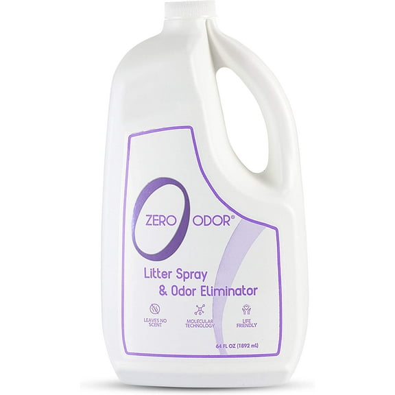Zero Odor Litter Box Odor Eliminator Refill Cat Kitty Litter Deodorizer Pet Smell Remover 64 oz