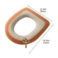 thumbnail image 6 of Usloyux Under $5 Cartoon Toilet Seat Cover, Thickened Soft Lid with Handle, Washable Knitted Ring for Round Elongated Seats, Full Surround Design, Easy Install, 6 of 9