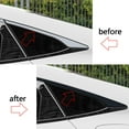 thumbnail image 3 of Xotic Tech Chrome Delete Blackout Vinyl Overlay Car Door Window Edge Trim Sticker Accessories Compatible with Honda Civic Sedan 2016-2021 (Flash Black), 3 of 9