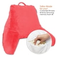 thumbnail image 2 of Reading Pillow, Petite Back Pillow, Backrest Pillows for Bed with Arms, Shredded Memory Foam Back Pillows for Sitting in Bed, Small Back Support Pillow for Kids & Teens, Coral Pink, 2 of 6