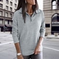 thumbnail image 6 of Quarter Zip Sweaters for Women Knit Long Sleeve Pullover Sweater Business Casual Fall Outfits, 6 of 9