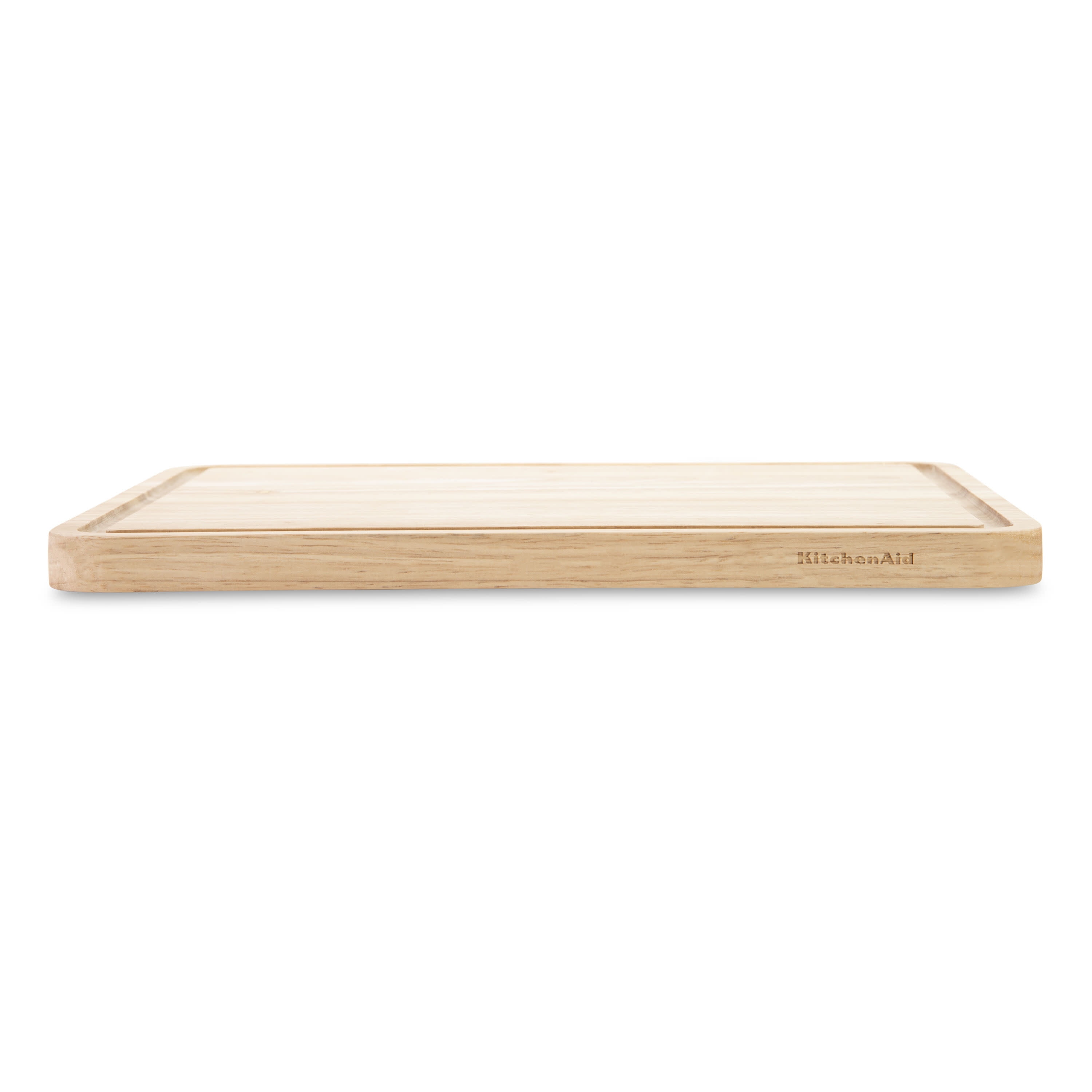 KitchenAid Gourmet Cutting Board with Non-Slip feet and Recessed Handles,  Thick Chopping Board with Edge-Grain Design, Charcuterie Board, 12x16-inch