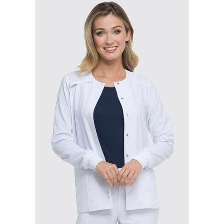 

Dickies EDS Essentials Warm Up Scrubs Jacket for Women Snap Front DK305