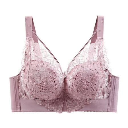 

Tawop Lace Bras For Women Sport Women S Rimless Stretch Pink M