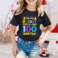 thumbnail image 2 of EHQJNJ Hauts Mignons pour Enfants Garçons et Filles Mode Décontractée Imprimé Col Rond T-Shirt Manches Courtes Ample Chandail en Molleton Vestes pour Filles, 2 of 4