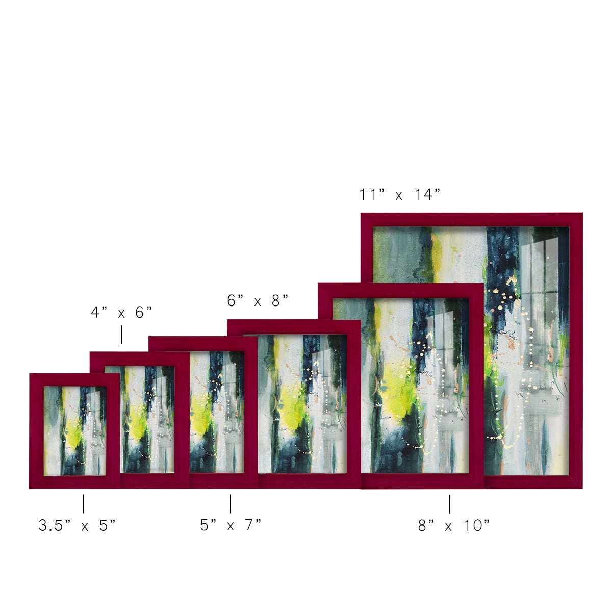 Treetops I - Framed Print w/glass - Cherry Red